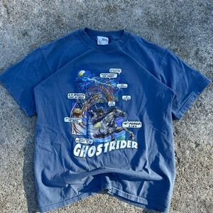 Vintage Ghostrider Graphic Tee in Blue